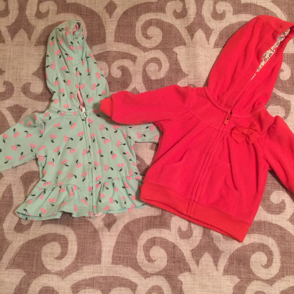 BUNDLE! 2 Carter’s Baby Girl Hoodies